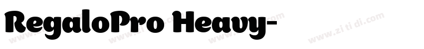 RegaloPro Heavy字体转换